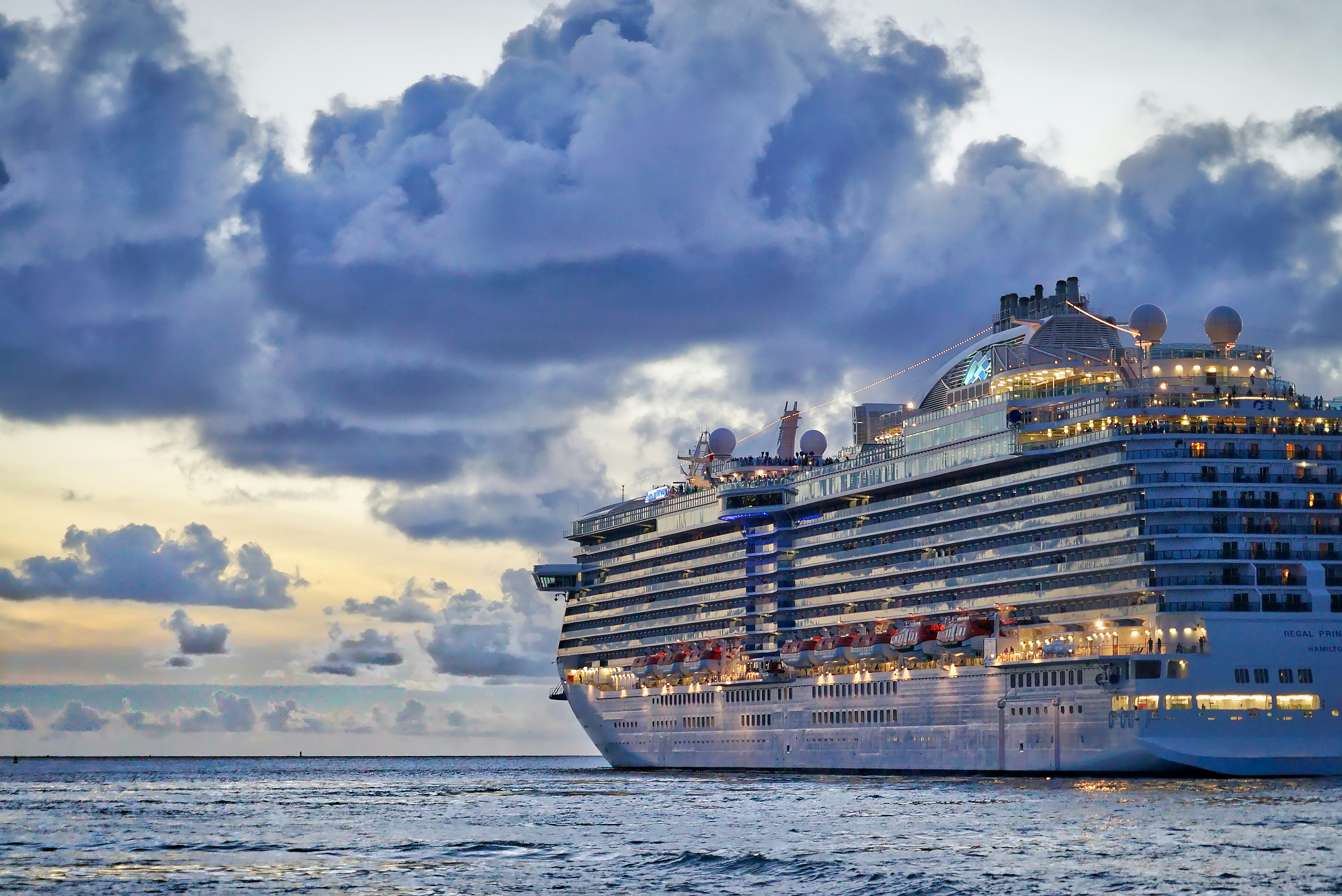 Cruise ship at sea for cruise vacation planning